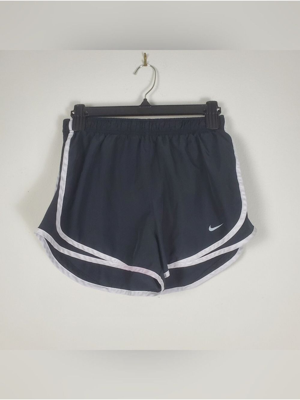 Nike Women's Black Running Shorts White Trim Size Medium